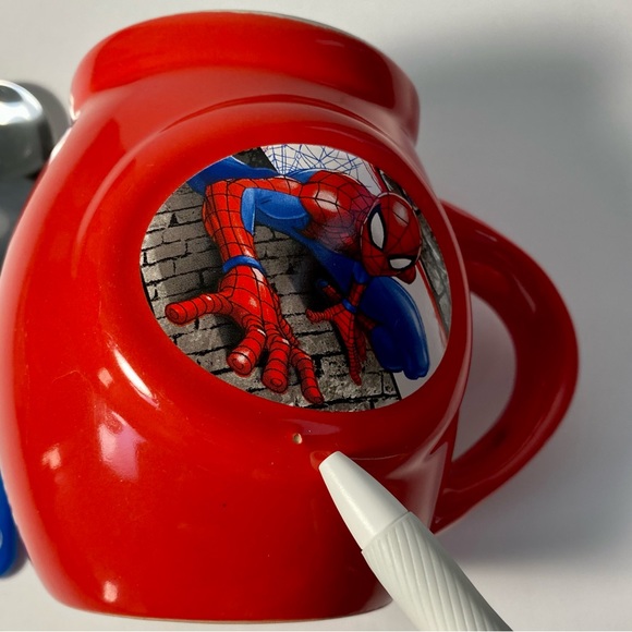 Marvel Comic Frankford Candy 2017 14oz Red Spider Man w/Spoon Hot Cocoa Cup Mug - Picture 9 of 9